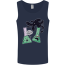 Funny Chemistry Overreacting Geek Nerd Mens Vest Tank Top Navy Blue