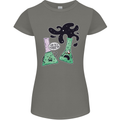 Funny Chemistry Overreacting Geek Nerd Womens Petite Cut T-Shirt Charcoal