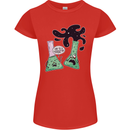 Funny Chemistry Overreacting Geek Nerd Womens Petite Cut T-Shirt Red