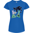 Funny Chemistry Overreacting Geek Nerd Womens Petite Cut T-Shirt Royal Blue