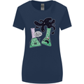 Funny Chemistry Overreacting Geek Nerd Womens Wider Cut T-Shirt Navy Blue