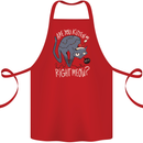 Funny Christmas Cat Bah Humbug Xmas Cotton Apron 100% Organic Red