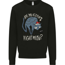 Funny Christmas Cat Bah Humbug Xmas Kids Sweatshirt Jumper Black