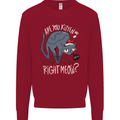 Funny Christmas Cat Bah Humbug Xmas Kids Sweatshirt Jumper Red