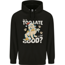 Funny Christmas Dog Too Late to Be Good Childrens Kids Hoodie Black