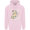 Funny Christmas Dog Too Late to Be Good Childrens Kids Hoodie Light Pink