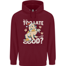 Funny Christmas Dog Too Late to Be Good Childrens Kids Hoodie Maroon