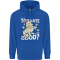 Funny Christmas Dog Too Late to Be Good Childrens Kids Hoodie Royal Blue