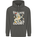 Funny Christmas Dog Too Late to Be Good Childrens Kids Hoodie Storm Grey