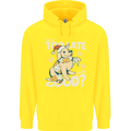 Funny Christmas Dog Too Late to Be Good Childrens Kids Hoodie Yellow