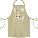 Funny Christmas Dog Too Late to Be Good Cotton Apron 100% Organic Khaki