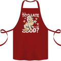Funny Christmas Dog Too Late to Be Good Cotton Apron 100% Organic Maroon