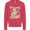 Funny Christmas Dog Too Late to Be Good Kids Sweatshirt Jumper Heliconia
