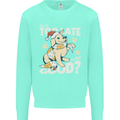 Funny Christmas Dog Too Late to Be Good Kids Sweatshirt Jumper Peppermint