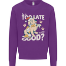Funny Christmas Dog Too Late to Be Good Kids Sweatshirt Jumper Purple