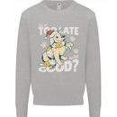 Funny Christmas Dog Too Late to Be Good Kids Sweatshirt Jumper Sports Grey