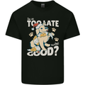 Funny Christmas Dog Too Late to Be Good Kids T-Shirt Childrens Black