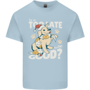 Funny Christmas Dog Too Late to Be Good Kids T-Shirt Childrens Light Blue