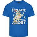 Funny Christmas Dog Too Late to Be Good Kids T-Shirt Childrens Royal Blue