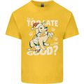 Funny Christmas Dog Too Late to Be Good Kids T-Shirt Childrens Yellow
