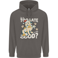 Funny Christmas Dog Too Late to Be Good Mens 80% Cotton Hoodie Charcoal