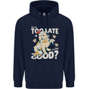 Funny Christmas Dog Too Late to Be Good Mens 80% Cotton Hoodie Navy Blue