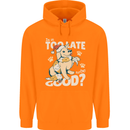 Funny Christmas Dog Too Late to Be Good Mens 80% Cotton Hoodie Orange