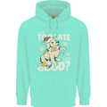 Funny Christmas Dog Too Late to Be Good Mens 80% Cotton Hoodie Peppermint