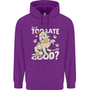 Funny Christmas Dog Too Late to Be Good Mens 80% Cotton Hoodie Purple