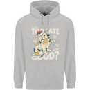 Funny Christmas Dog Too Late to Be Good Mens 80% Cotton Hoodie Sports Grey