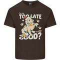 Funny Christmas Dog Too Late to Be Good Mens Cotton T-Shirt Tee Top Dark Chocolate