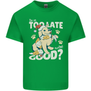 Funny Christmas Dog Too Late to Be Good Mens Cotton T-Shirt Tee Top Irish Green