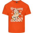 Funny Christmas Dog Too Late to Be Good Mens Cotton T-Shirt Tee Top Orange