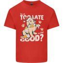 Funny Christmas Dog Too Late to Be Good Mens Cotton T-Shirt Tee Top Red