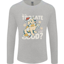 Funny Christmas Dog Too Late to Be Good Mens Long Sleeve T-Shirt Sports Grey