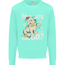 Funny Christmas Dog Too Late to Be Good Mens Sweatshirt Jumper Peppermint