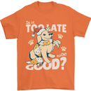 Funny Christmas Dog Too Late to Be Good Mens T-Shirt 100% Cotton Orange