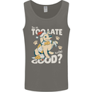 Funny Christmas Dog Too Late to Be Good Mens Vest Tank Top Charcoal