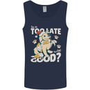 Funny Christmas Dog Too Late to Be Good Mens Vest Tank Top Navy Blue