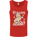Funny Christmas Dog Too Late to Be Good Mens Vest Tank Top Red