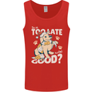 Funny Christmas Dog Too Late to Be Good Mens Vest Tank Top Red