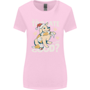 Funny Christmas Dog Too Late to Be Good Womens Wider Cut T-Shirt Light Pink
