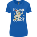 Funny Christmas Dog Too Late to Be Good Womens Wider Cut T-Shirt Royal Blue