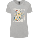Funny Christmas Dog Too Late to Be Good Womens Wider Cut T-Shirt Sports Grey