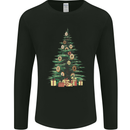Funny Christmas Donut Tree Xmas Mens Long Sleeve T-Shirt Black