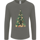 Funny Christmas Donut Tree Xmas Mens Long Sleeve T-Shirt Charcoal