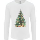 Funny Christmas Donut Tree Xmas Mens Long Sleeve T-Shirt White
