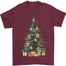 Funny Christmas Donut Tree Xmas Mens T-Shirt 100% Cotton Maroon