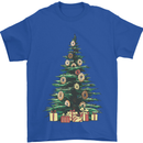 Funny Christmas Donut Tree Xmas Mens T-Shirt 100% Cotton Royal Blue