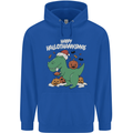 Funny Christmas Halloween Thanksgiving T-Rex Mens 80% Cotton Hoodie Royal Blue